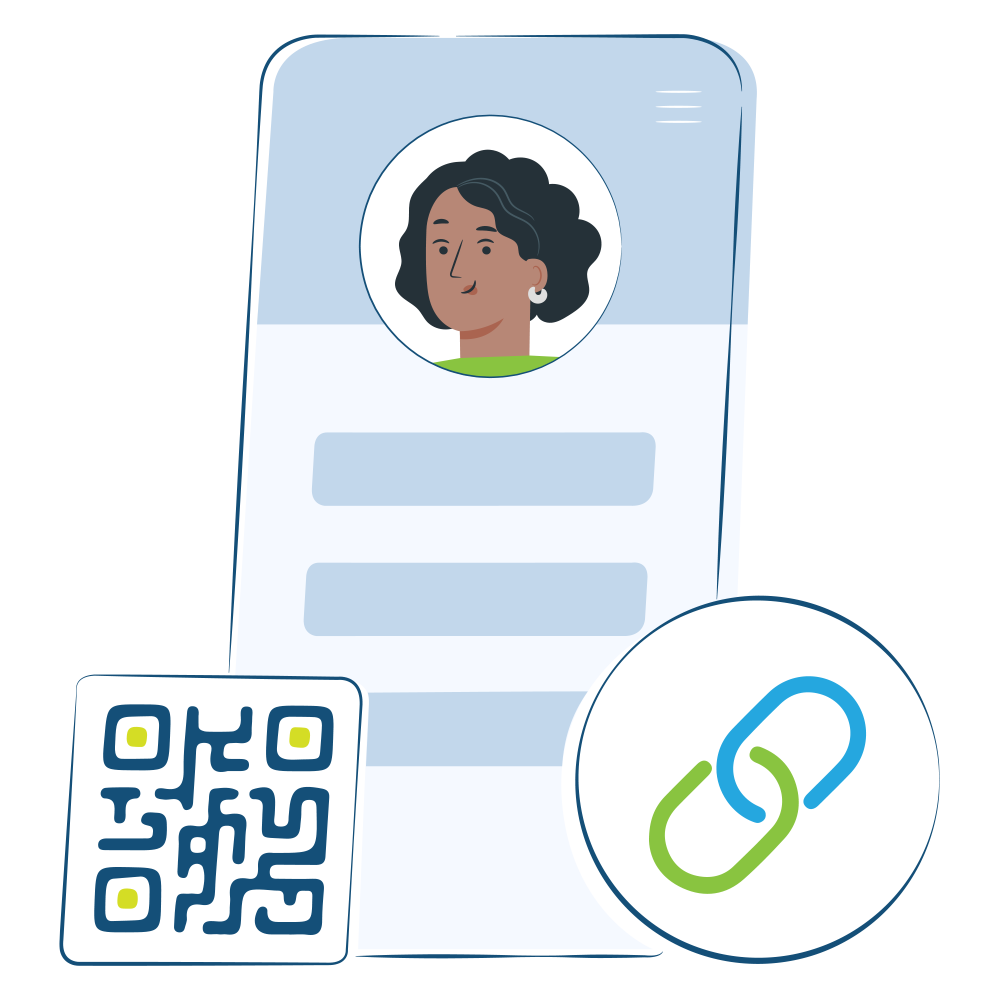 Digital vCard Illustration